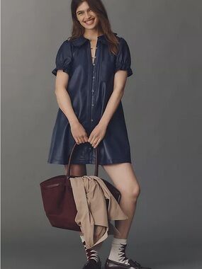 pilcro asymmetrical babydoll dress | Dresses | Pilcro White Size L Graduation Bcbg Women's Crewneck A-Line size:6 Color:ROYAL